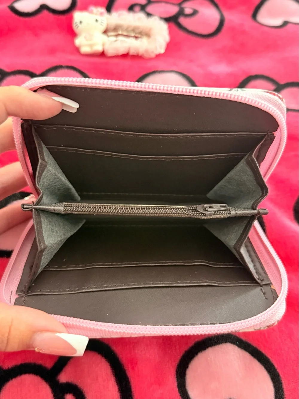 Hello Kitty Pink Lip Gloss Trio with Matching wallet & Hair Clip